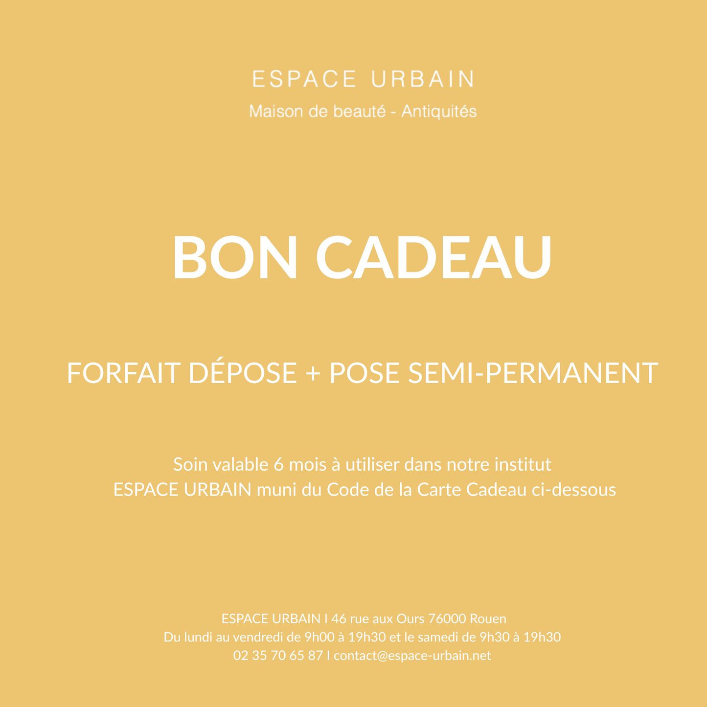 FORFAIT DÉPOSE + POSE SEMI-PERMANENT MAINS